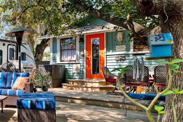 exterior space featuring grilling area