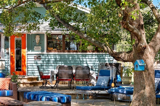 view of patio / terrace with a deck