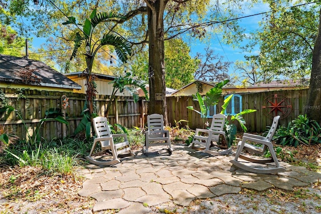 view of patio / terrace with a fenced backyard