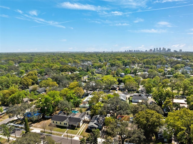 birds eye view of property featuring a city view