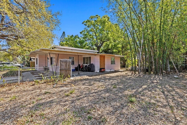 exterior space with fence