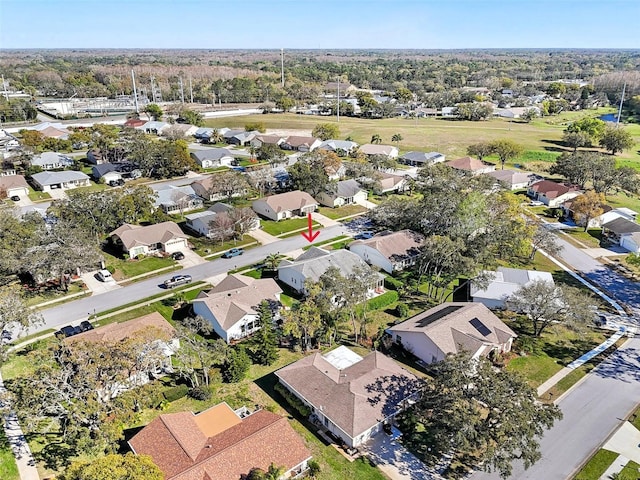 drone / aerial view featuring a residential view