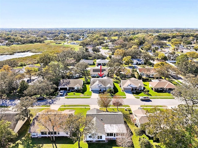 birds eye view of property featuring a residential view