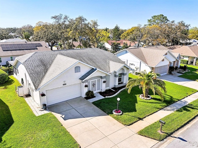 bird's eye view with a residential view