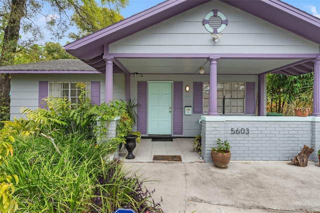 view of front of property with a porch