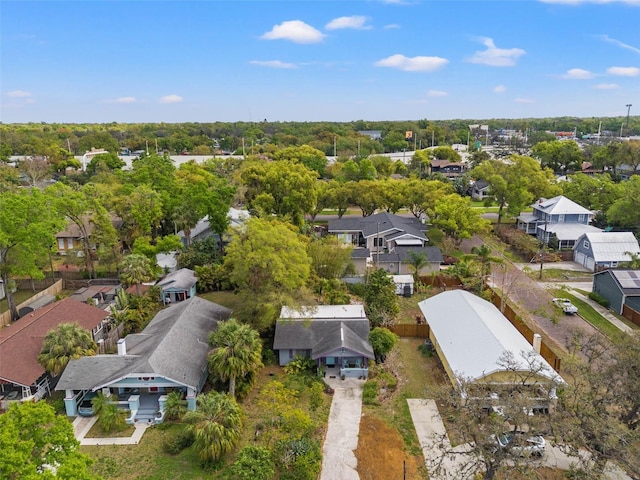 aerial view with a residential view