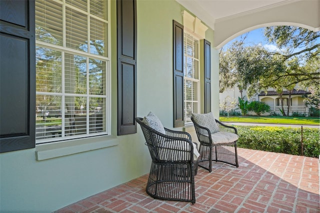 view of patio / terrace featuring covered porch