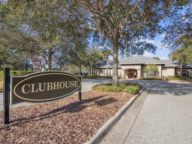 view of community sign