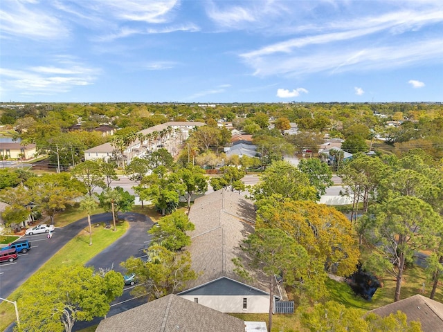 aerial view with a residential view