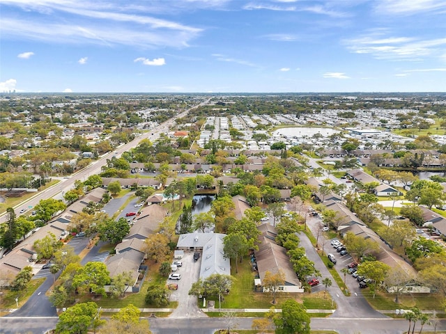 bird's eye view with a residential view