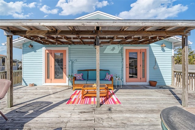 view of wooden deck