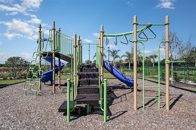 communal playground with fence