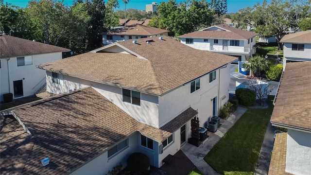 aerial view with a residential view