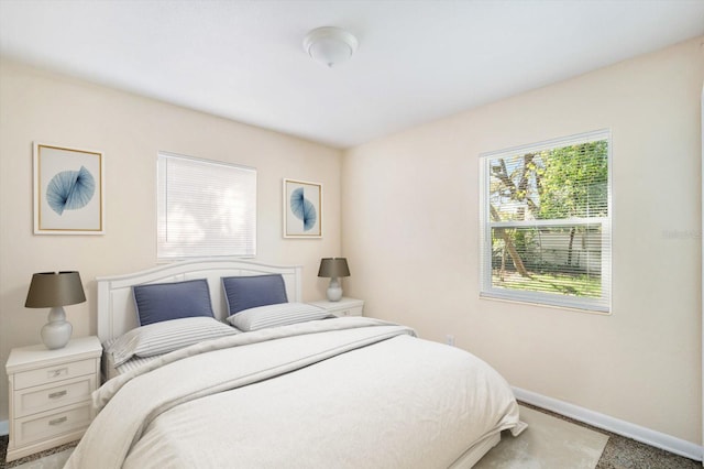 bedroom with baseboards