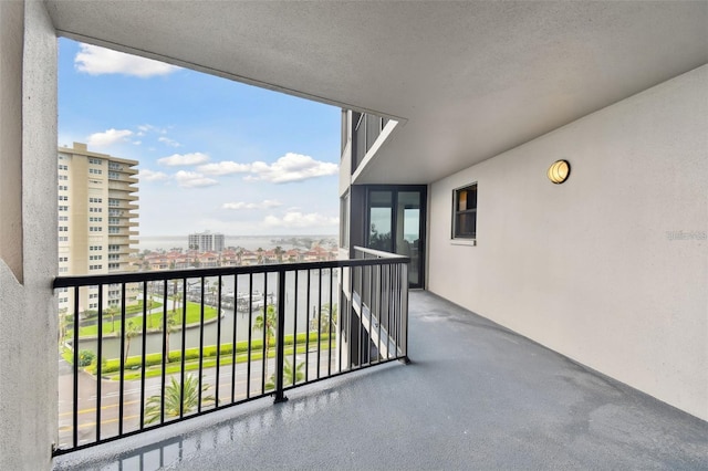 balcony with a city view