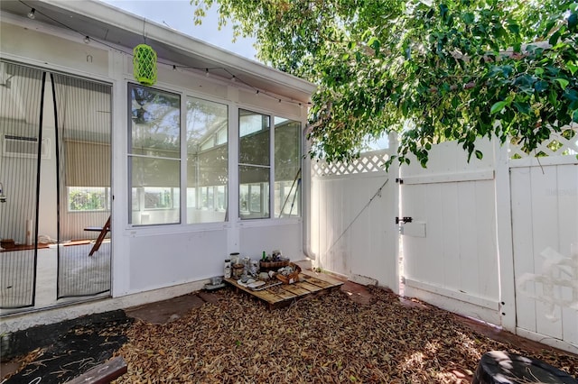 view of patio / terrace with a gate and fence