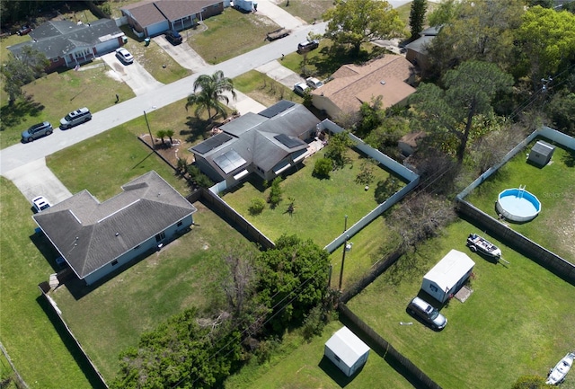 drone / aerial view featuring a residential view