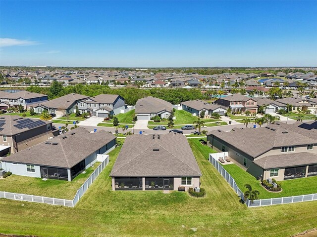 drone / aerial view featuring a residential view