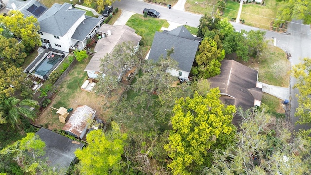 aerial view featuring a residential view