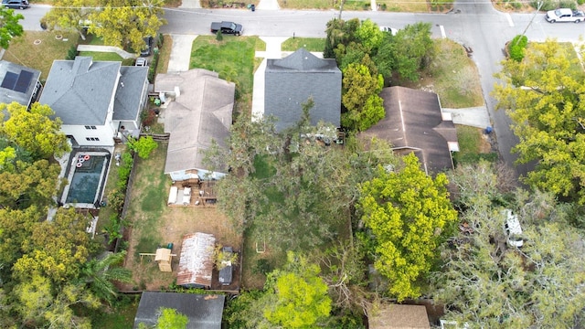 aerial view featuring a residential view