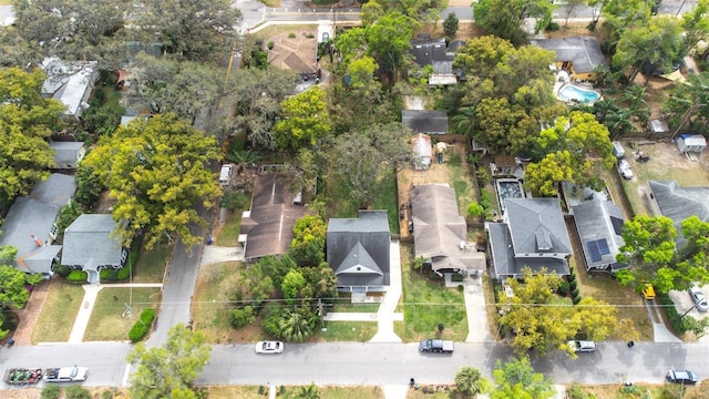 aerial view with a residential view