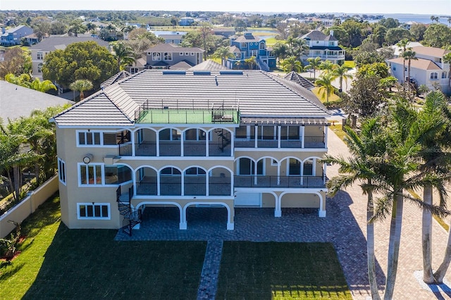 aerial view featuring a residential view