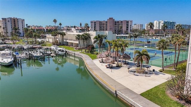 property view of water featuring a city view