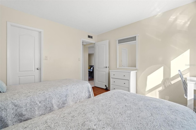 bedroom with visible vents