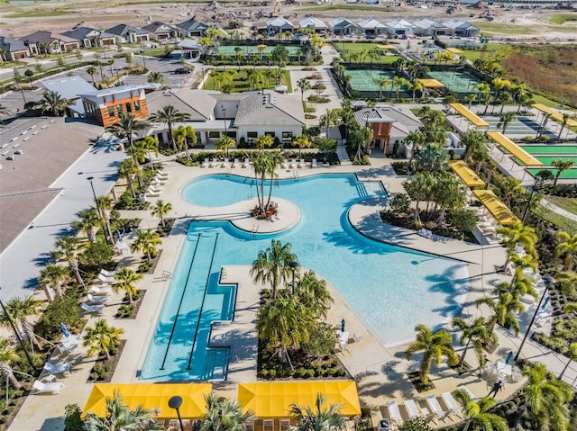 birds eye view of property featuring a residential view