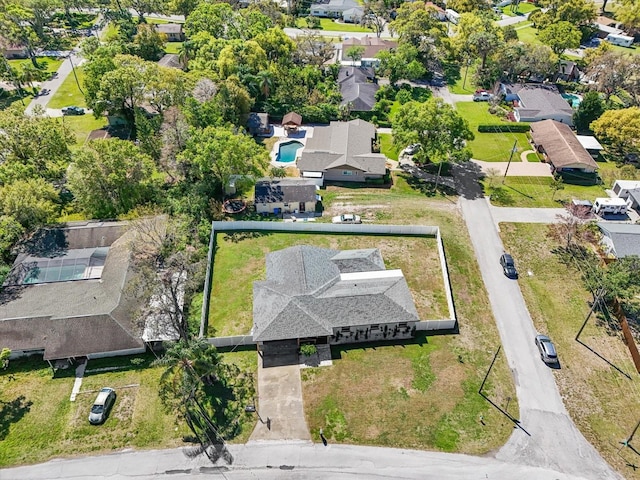 aerial view featuring a residential view