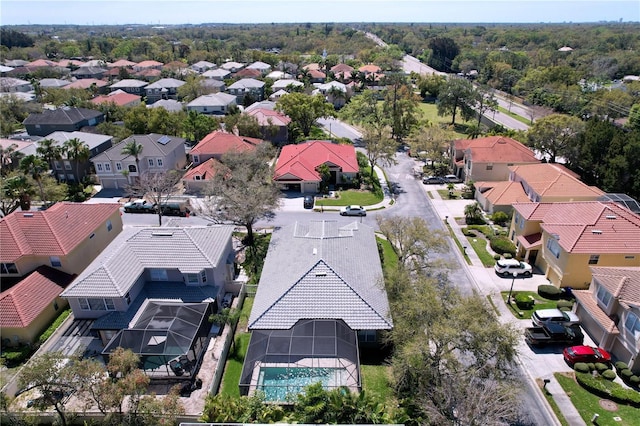 drone / aerial view featuring a residential view