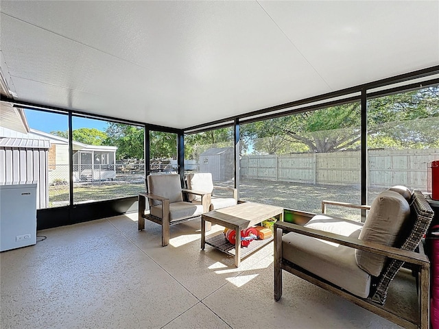 view of sunroom