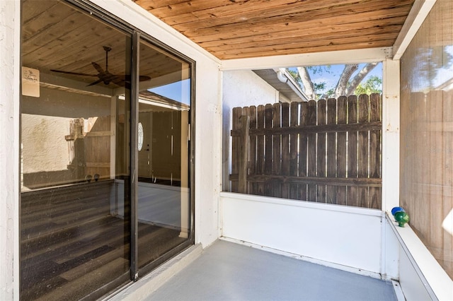 view of patio featuring fence