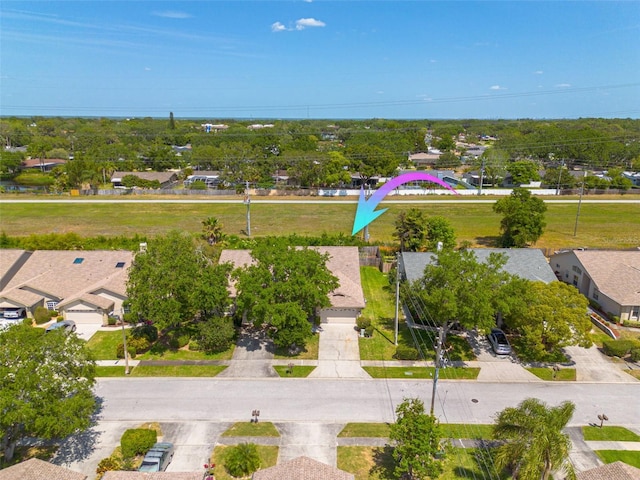 aerial view featuring a residential view