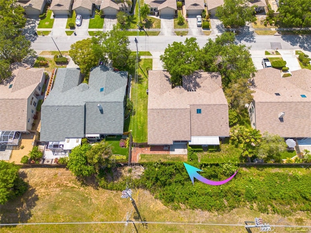 aerial view featuring a residential view
