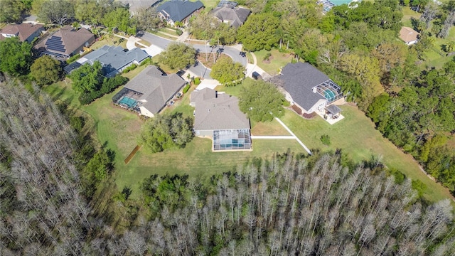 drone / aerial view with a residential view