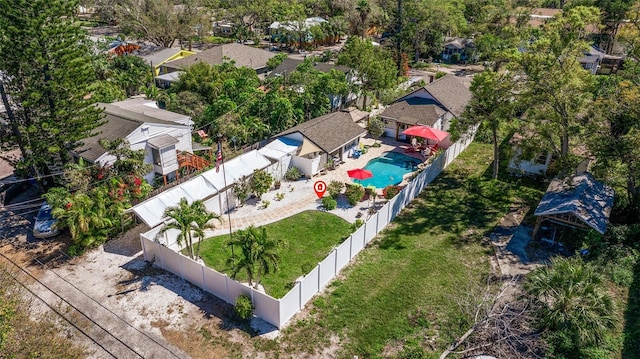 birds eye view of property featuring a residential view