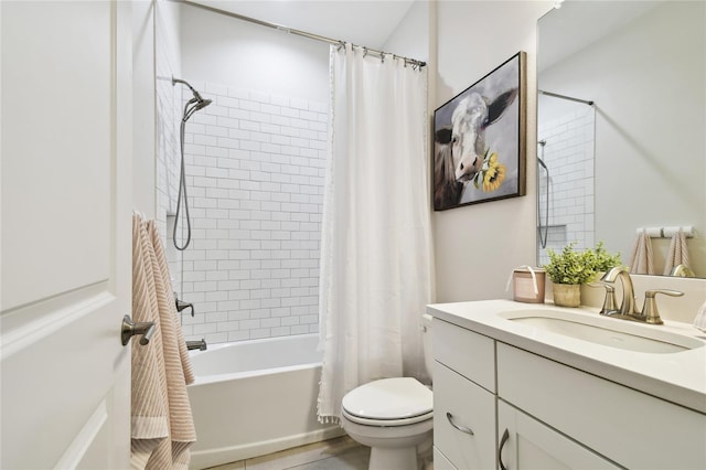 8766 Shadyside Ln, Land O Lakes, FL 34637 - bathroom with vanity, shower / bath combo, and toilet