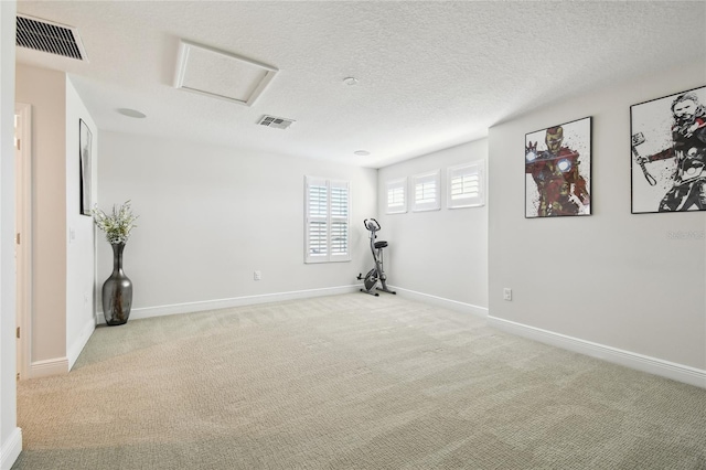 8766 Shadyside Ln, Land O Lakes, FL 34637 - spare room featuring attic access, carpet floors, and baseboards