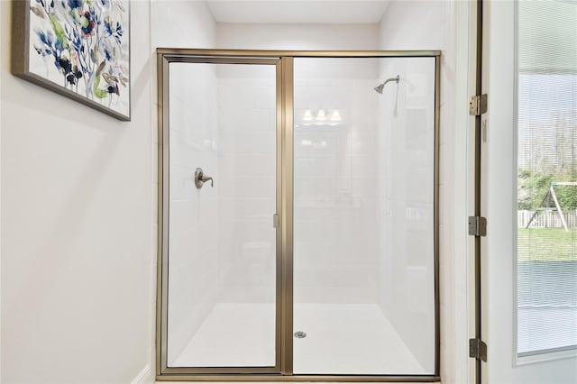 8766 Shadyside Ln, Land O Lakes, FL 34637 - bathroom with a stall shower