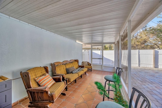 view of sunroom