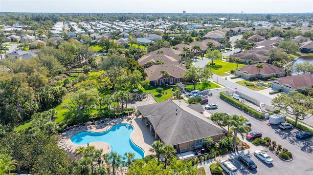 aerial view featuring a residential view