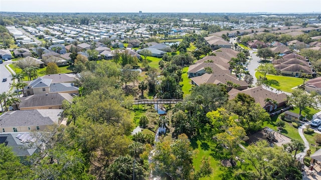 aerial view with a residential view