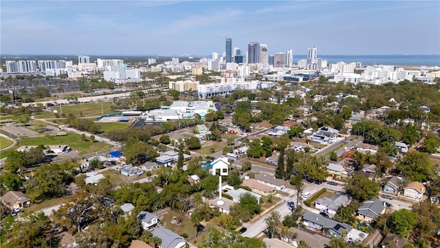 aerial view with a view of city