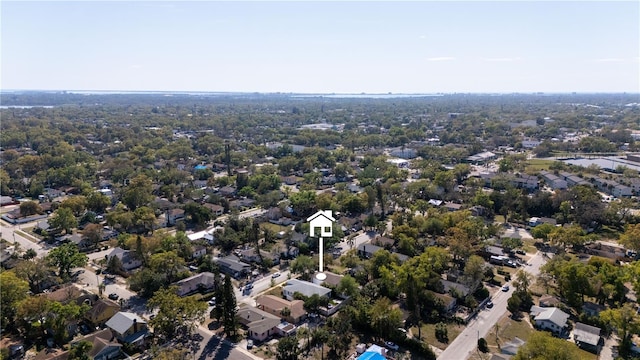 aerial view with a residential view