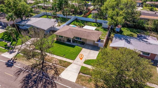 birds eye view of property featuring a residential view