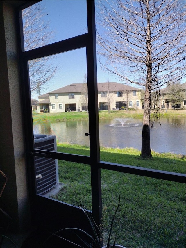 view of water feature featuring a residential view