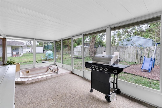 view of sunroom / solarium