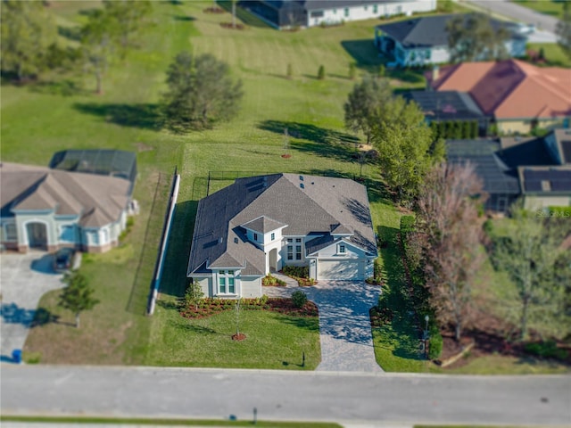 bird's eye view with a residential view