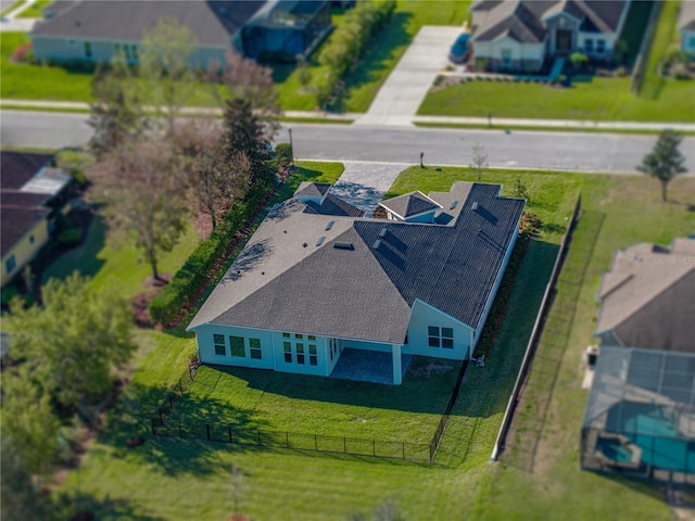 drone / aerial view featuring a residential view